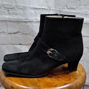 Salvatore Ferragamo Black Suede Booties